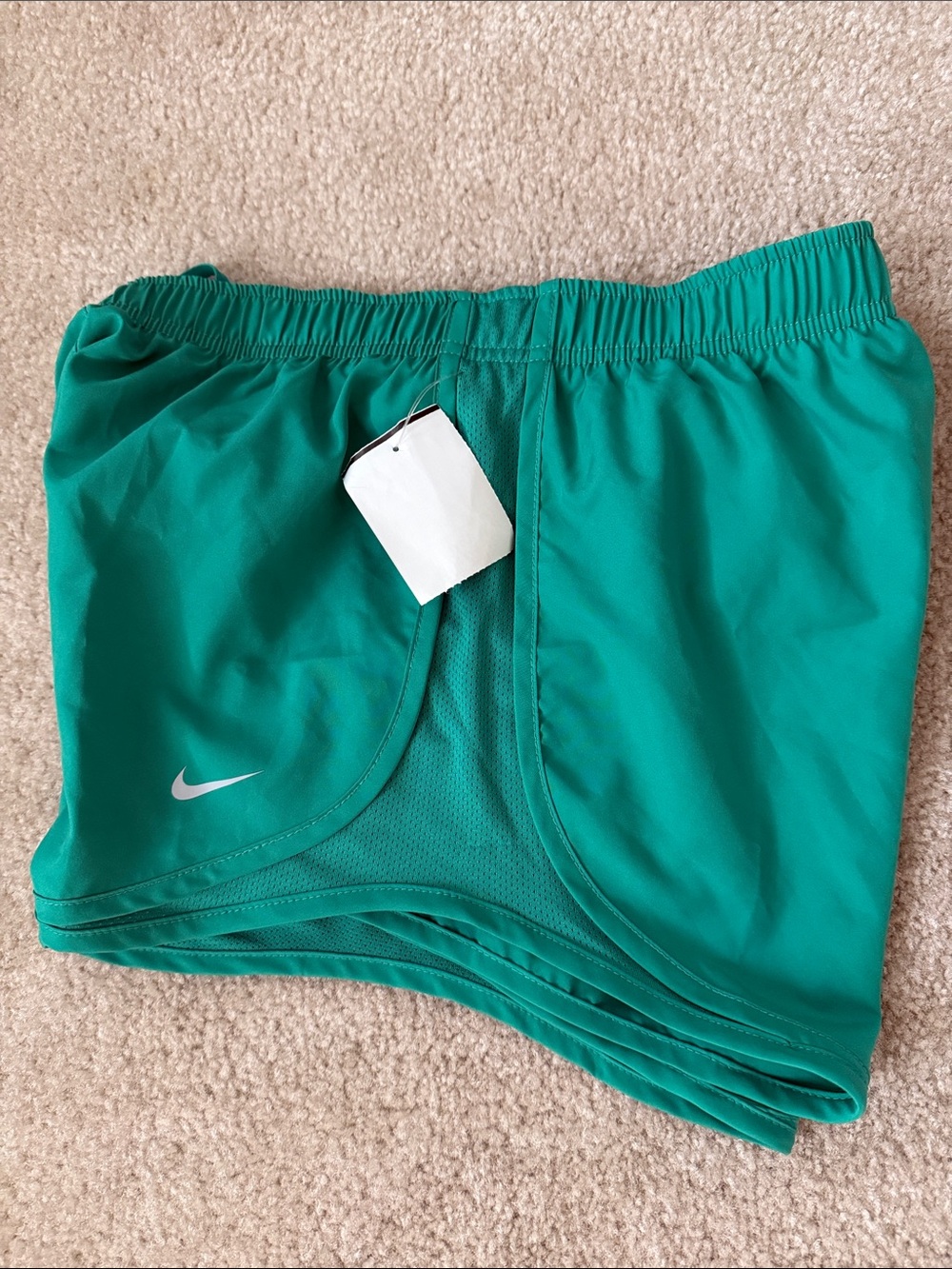 Nike Green Women's Running Shorts with Built-In Liner Neptune green small